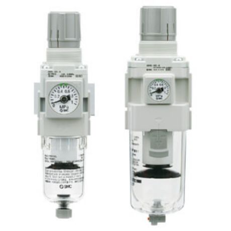 SMC AW Filter Regulator, 5μm, G 1/8, Auto, 10 bar