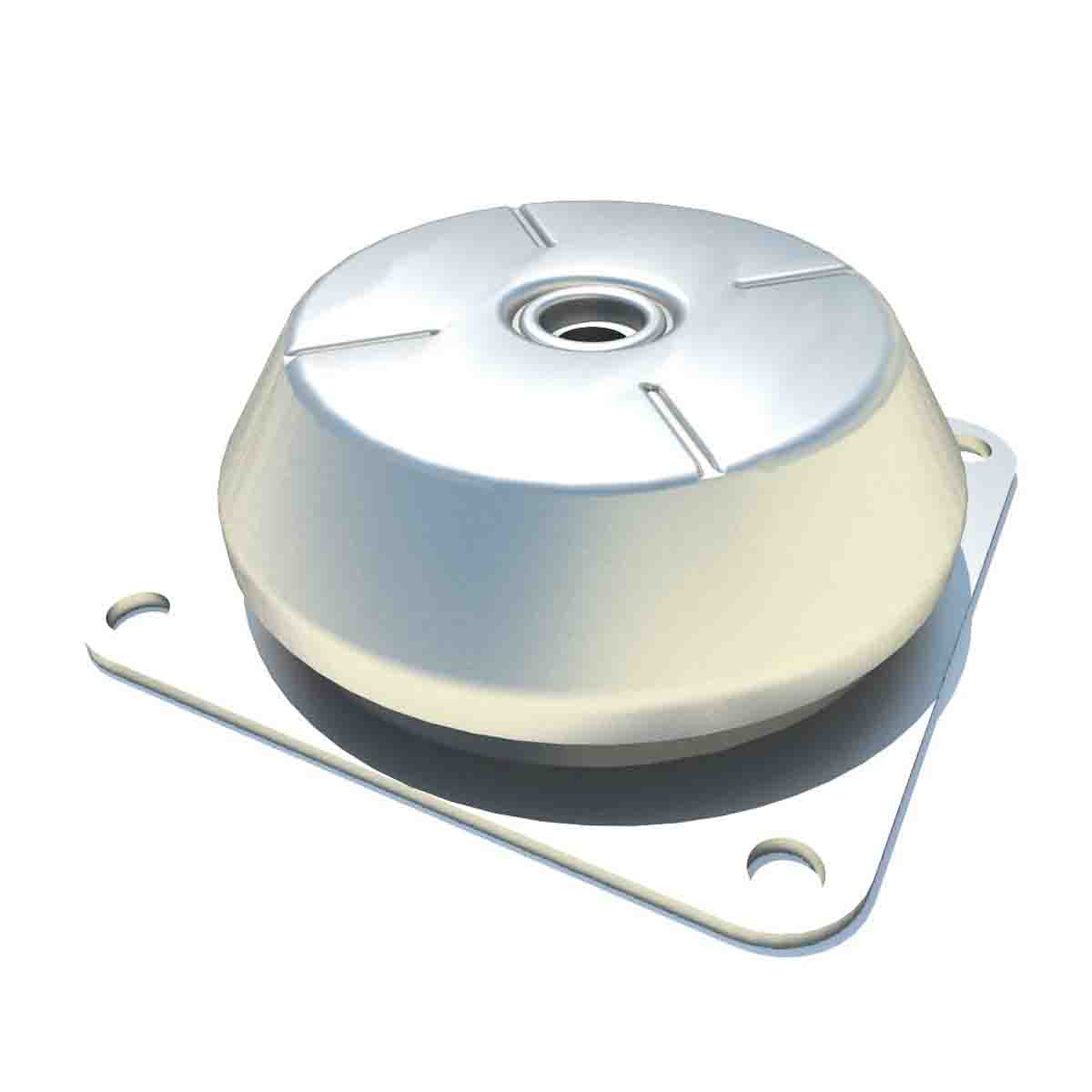 FIBET Tapered Square M20 Anti-Vibration Mount, Bell Mount with 2240 daN Compression Load