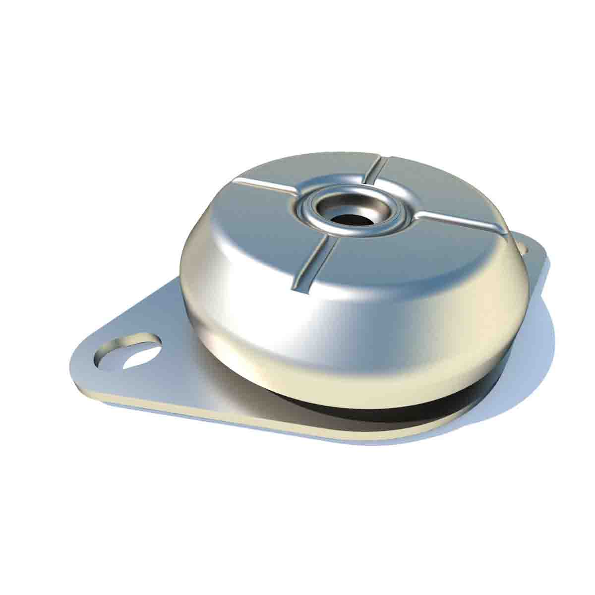 FIBET Round M10 Anti-Vibration Mount, Bell Mount with 180 daN Compression Load
