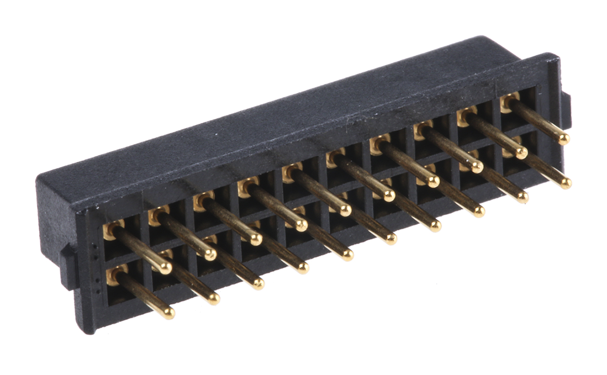 HARWIN M80 Series Straight Through Hole Mount PCB Socket, 20-Contact, 2-Row, 2mm Pitch, Solder Termination