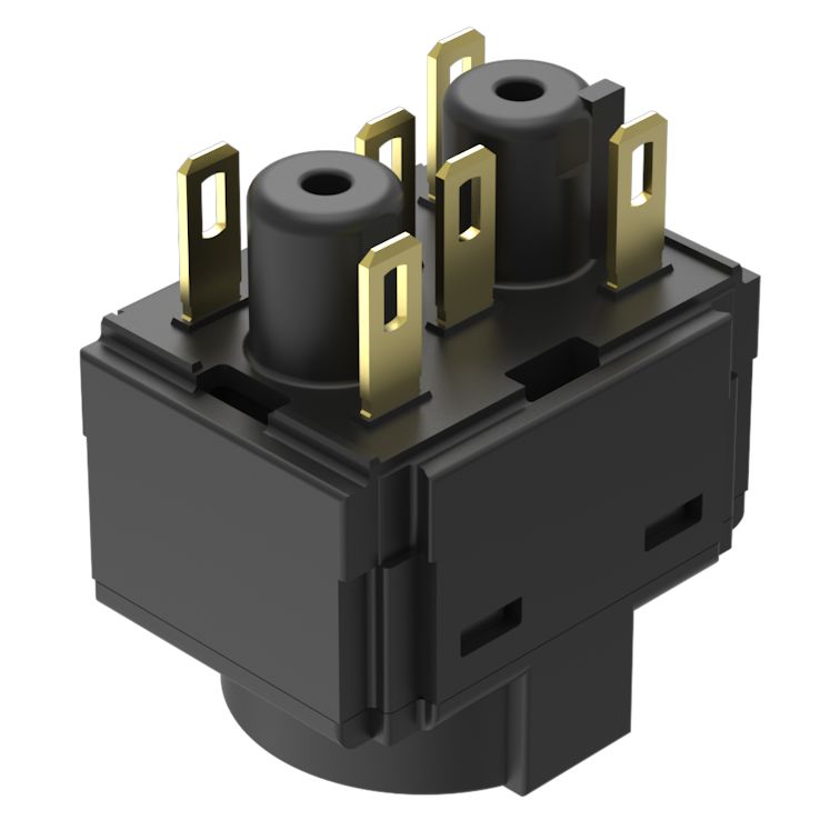 EAO Series 61 Series Push Button Switch, Slow Make, Plug In, DPST, 50, IP40