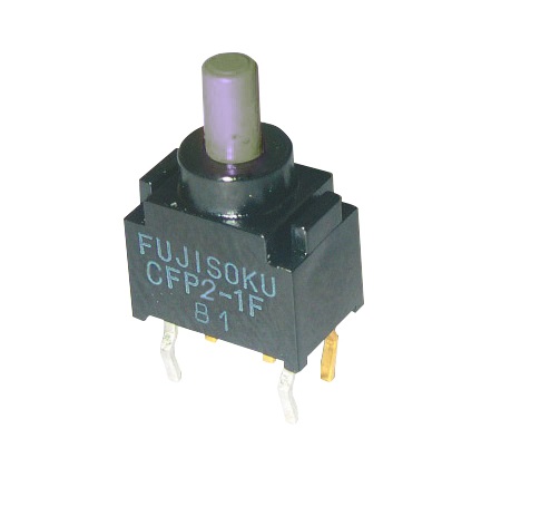 Nidec Components CFP2 Series Push Button Switch, On-On, PCB, 5.6 x 7 mm Cutout, SPDT, 28 V dc