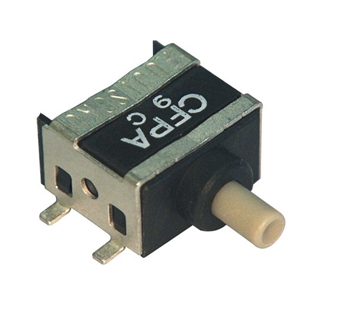 Nidec Components CFPA Series Push Button Switch, On-On, PCB, 5.3 x 11 mm Cutout, SPDT, 28 V dc