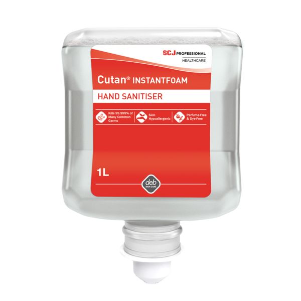 SCJ Professional Unscented Cutan InstantFOAM Foaming Hand Cleaner Anti-Bacterial - 400 ml Pump Bottle