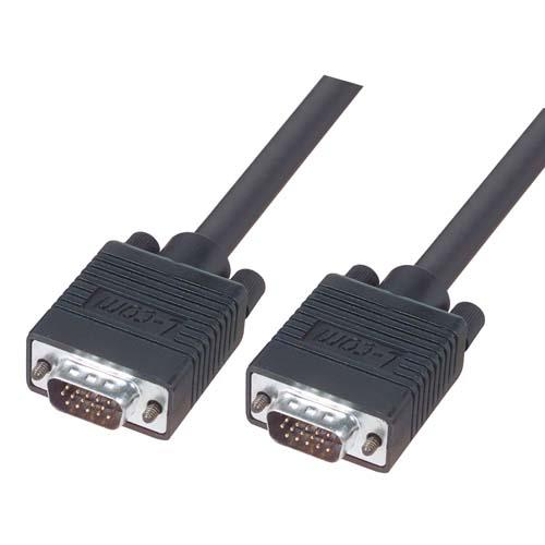 L-Com Male D-Sub 15-Pin to Male SVGA Cable Black