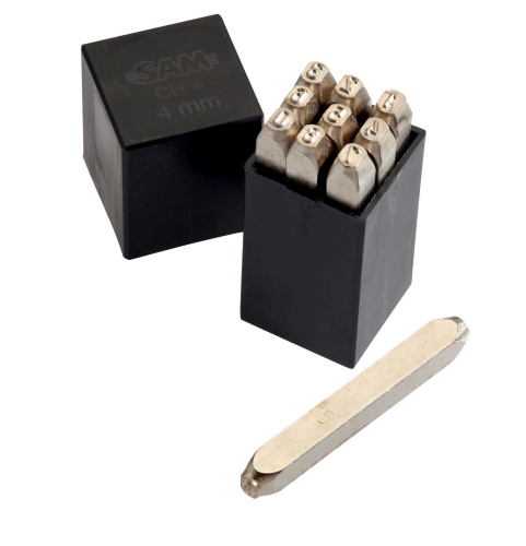 SAM 5 mm x 9 Piece Engraving Number Punch Set, (Numbers 0-8