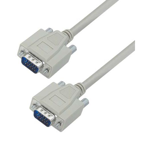 L-Com Male D-Sub 15-Pin to Male D-Sub Cable Assembly, 10 ft Polyvinyl Chloride, CHD15MM Series
