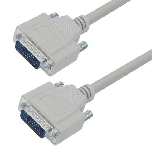 L-Com Male D-Sub 15-Pin to Male D-Sub 26-Pin Cable Assembly, 10 ft Polyvinyl Chloride