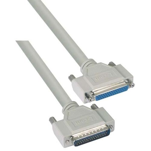 L-Com Male D-Sub to Female Cable Assembly, 2.5 ft Polyvinyl Chloride, CHD44MF Series