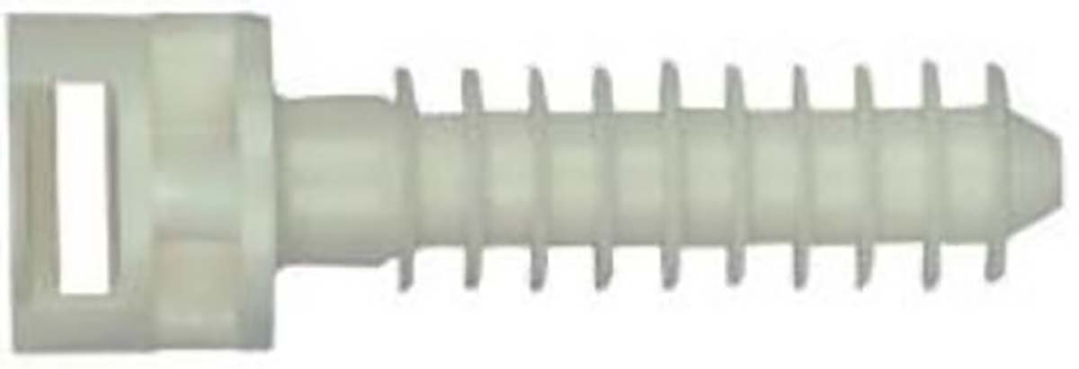 MECATRACTION White Bolt Fixing Cable Tie Mount 9 mm x
