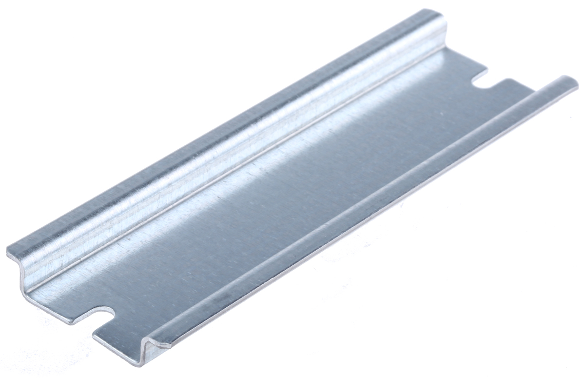Fibox Steel Unperforated DIN Rail, 110 mm x 35mm x 8 mm