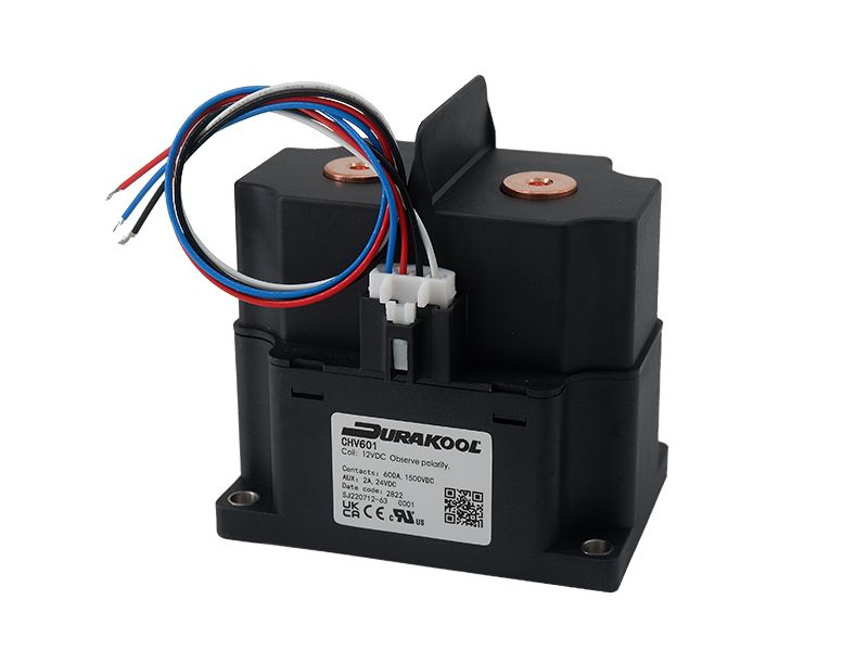 Durakool CHV600 Contactor, 24V dc Coil, 1-Pole, 600 A, 5 kW, NO, 1.5kV dc