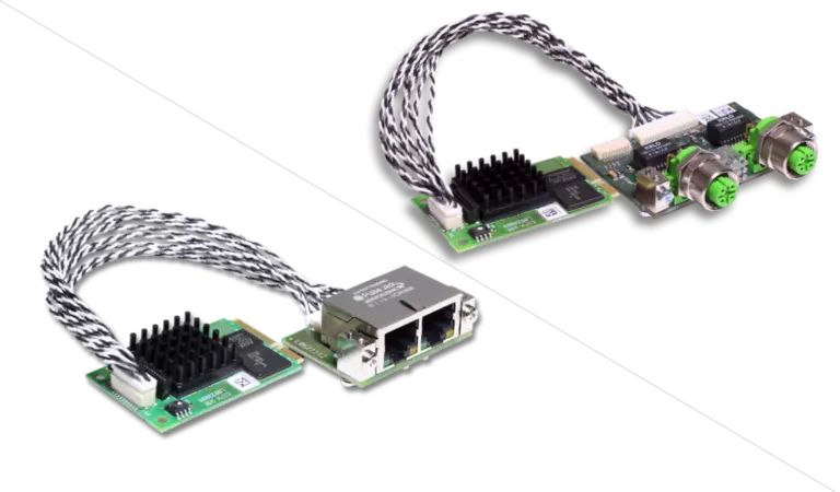 Hilscher 2 Port Mini PCI Express RJ45 Network Card, 100Mbps