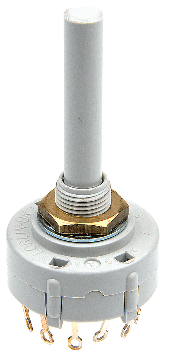 Lorlin CK, 12 Position SPST Rotary Switch, 150mA, Solder Tab