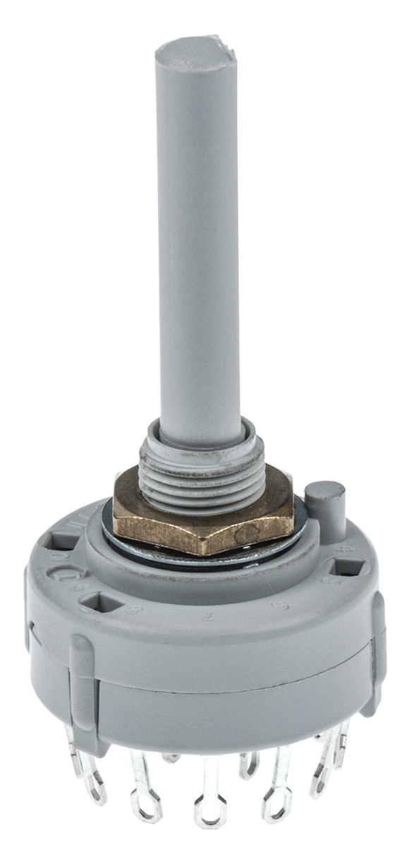 Lorlin CK, 6 Position DPST Rotary Switch, 150mA, Solder Tab