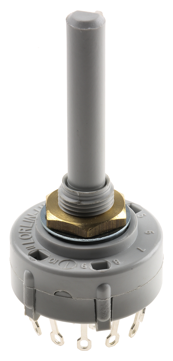 Lorlin CK, 3 Position 4PST Rotary Switch, 150mA, Solder Tab
