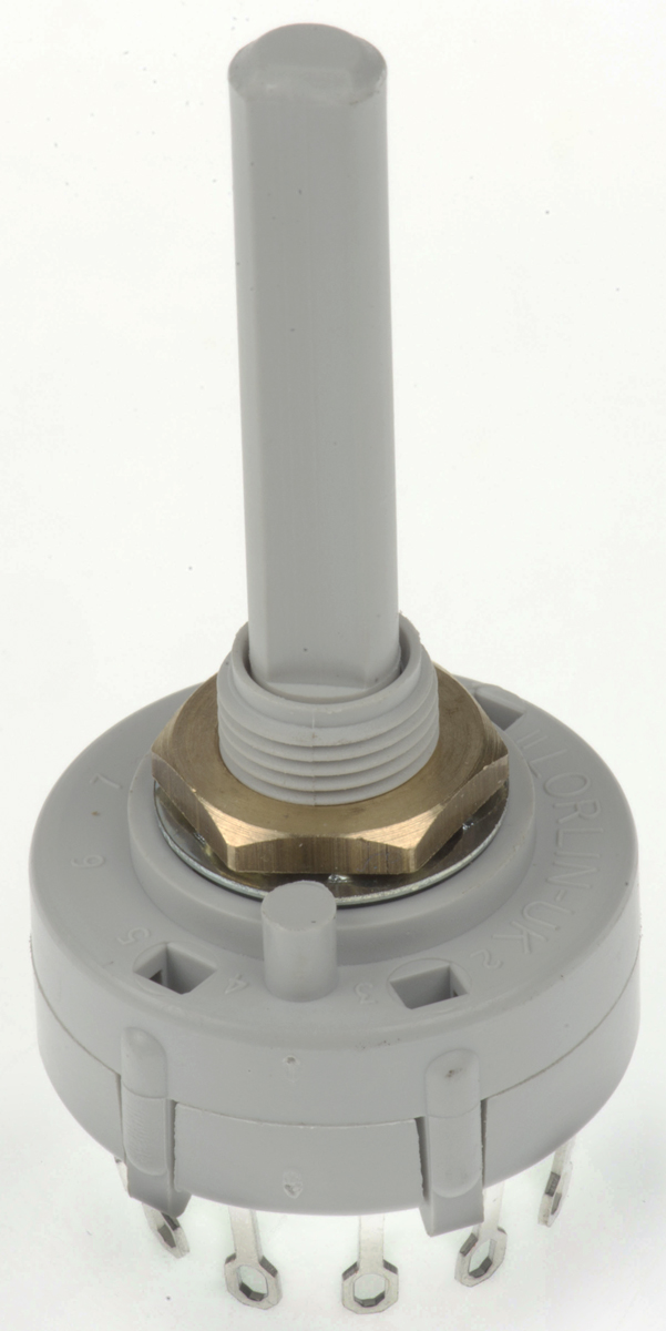 Lorlin CK, 12 Position SPST Rotary Switch, 150mA, Solder Tab