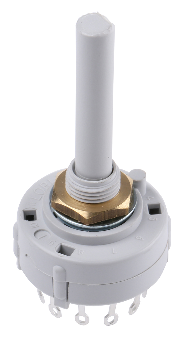 Lorlin CK, 3 Position 4PST Rotary Switch, 150mA, Solder Tab