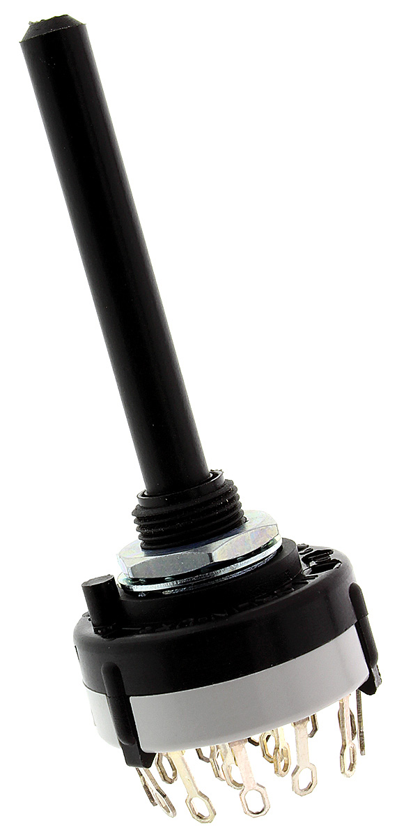 Lorlin CK, 3 Position 4PST Rotary Switch, 150mA, Solder Tab