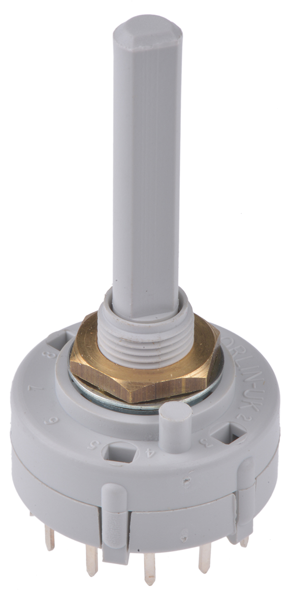 Lorlin CK, 12 Position SPST Rotary Switch, 150mA, Solder