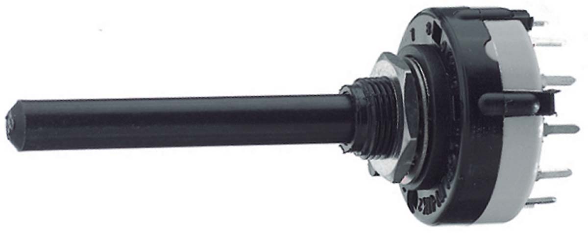 Lorlin CK, 12 Position SPST Rotary Switch, 150mA, Solder