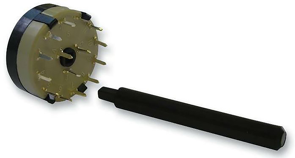Lorlin CK, 3 Position Rotary Switch, 1A, Solder