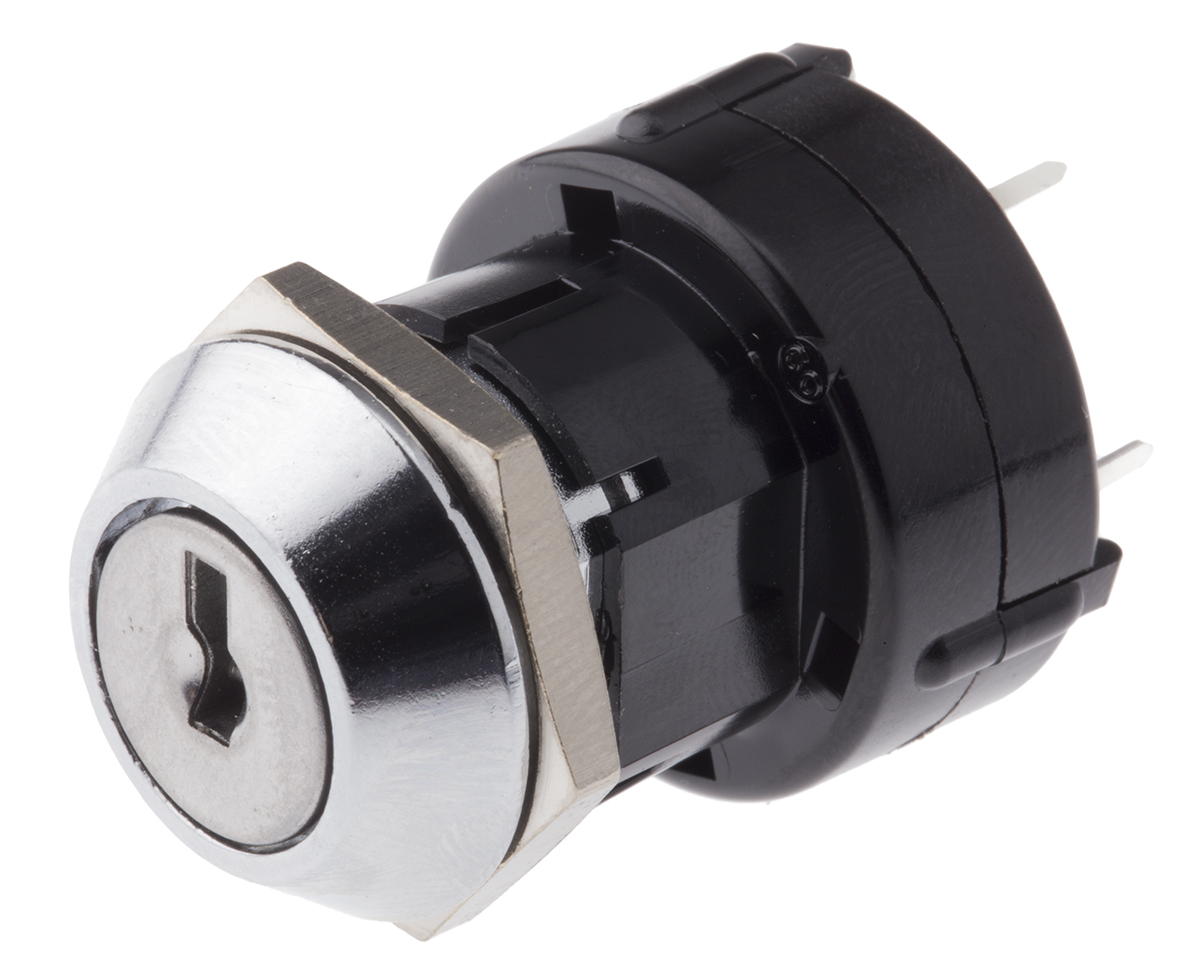 Lorlin Key Switch, SP6T, 150mA 6-Way Common-Key