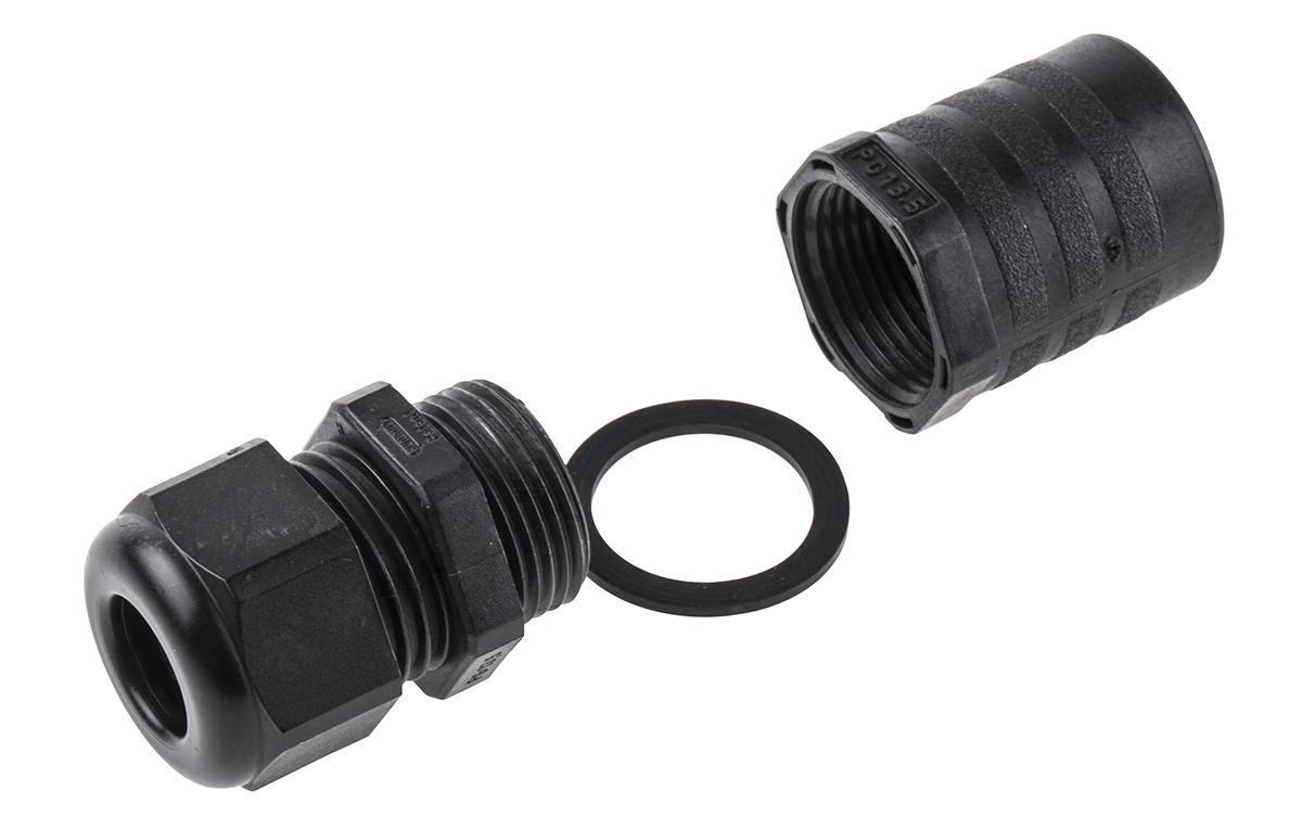 Souriau Sunbank by Eaton, Clipper Straight Circular Connector Backshell Strain Relief, For Use With PG Electrical Thread