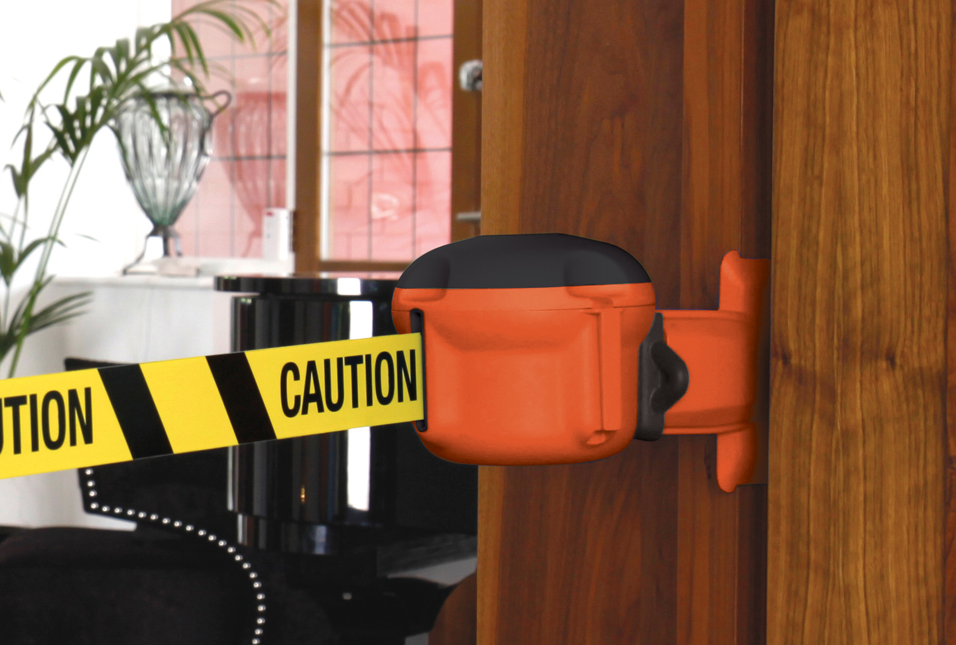 clamp01 Skipper Orange, Black Safety Barrier, 140 mm