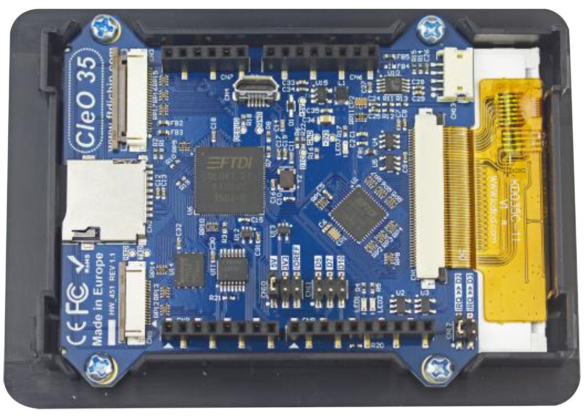 Bridgetek CleO35 3.5 in Arduino Compatible Display with Resistive Touch Screen