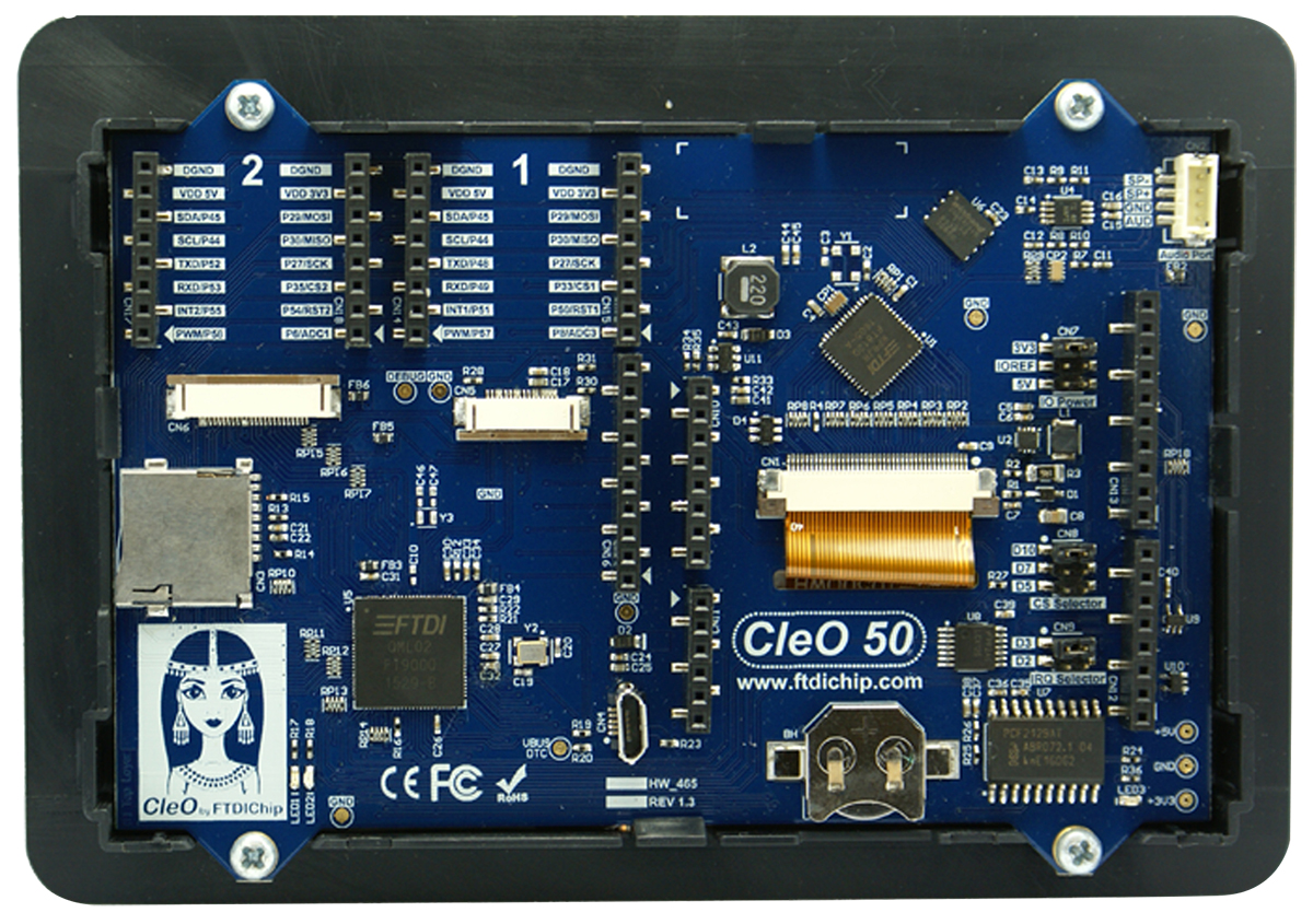 Bridgetek CleO50 5 in Arduino Compatible Display with Resistive Touch Screen