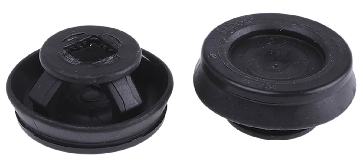 WISKA CLIXX Black Polypropylene, Thermoplastic 25 mm Cable Grommet for 17 mm Cable Dia. for 9 mm Cable Dia. CLIXX M25/B