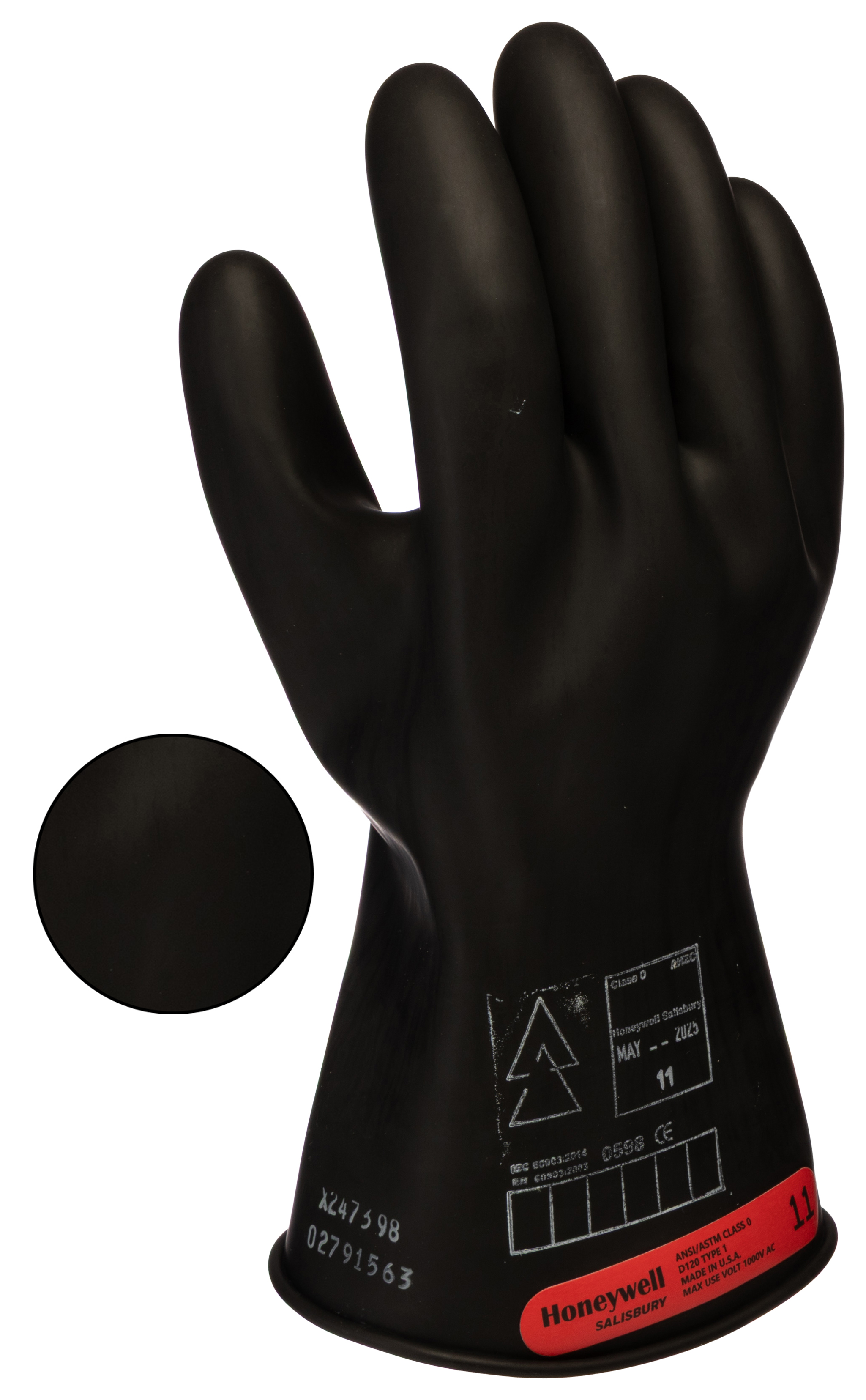 cly55011-11 Clydesdale Ltd Black Natural Rubber Work Glove 11 in