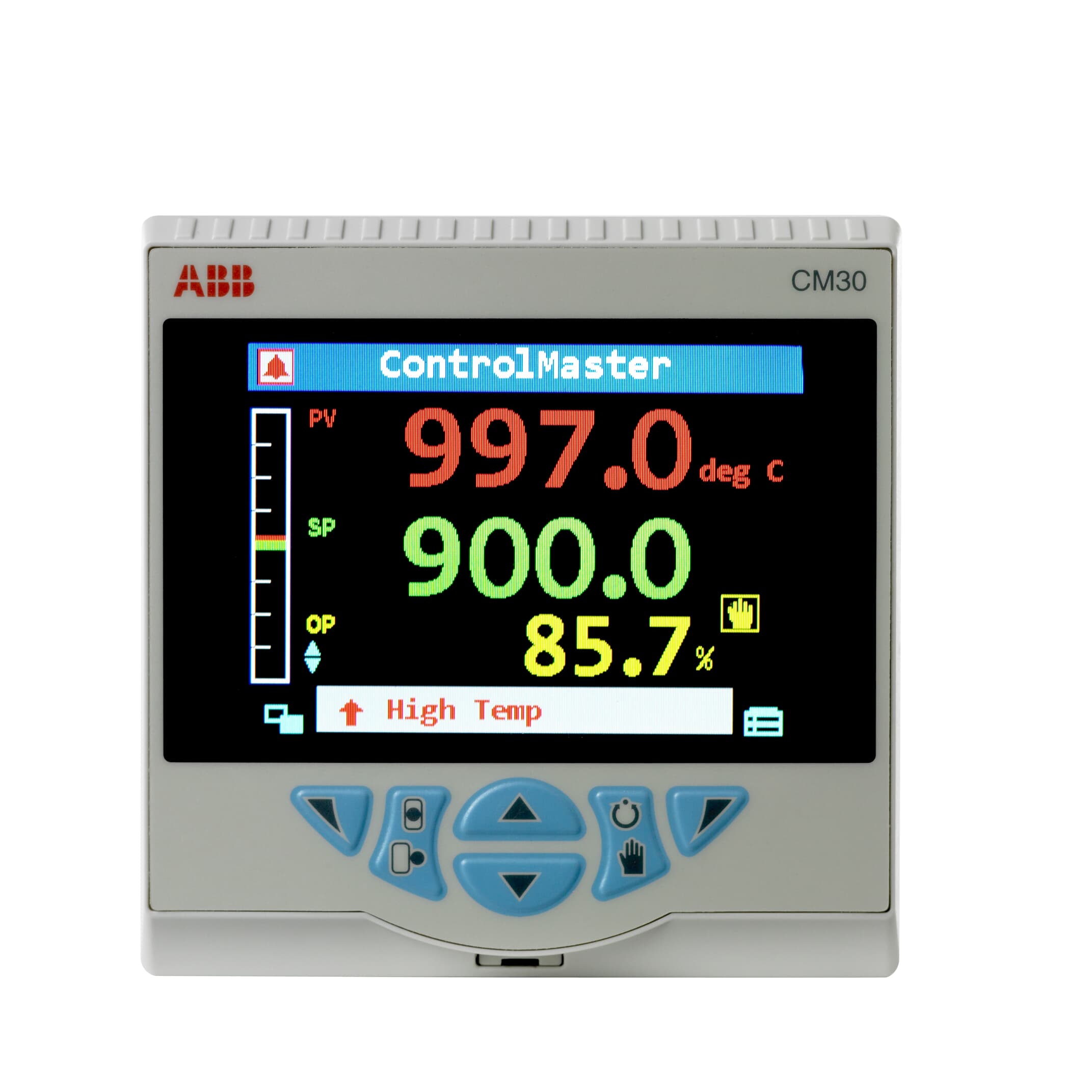 cm301s0s0e0std ABB CM30 Panel Controller, 3 Output Analogue, Relay 264V ac On-Off