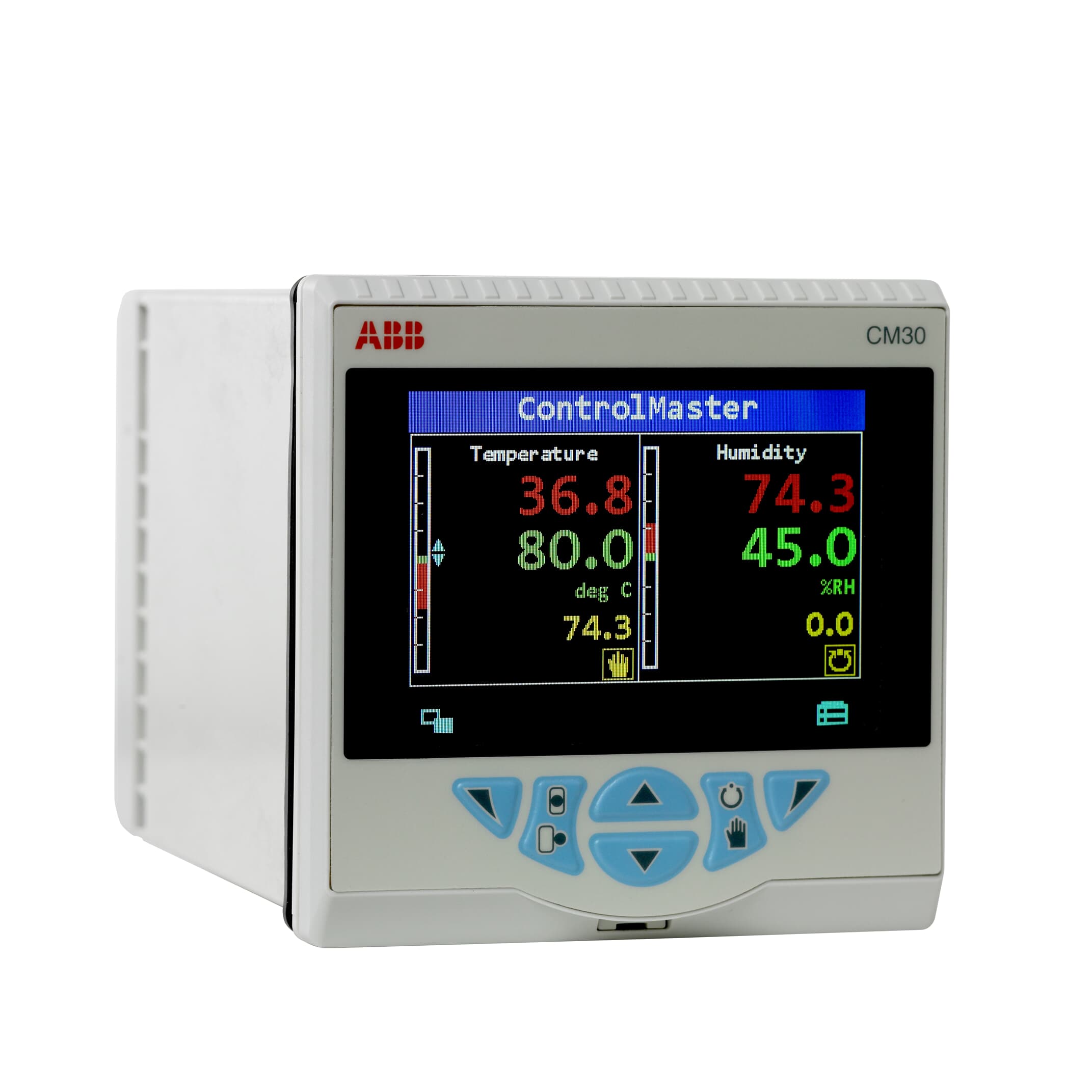 cm301s0s0e0std ABB CM30 Panel Controller, 3 Output Analogue, Relay 264V ac On-Off