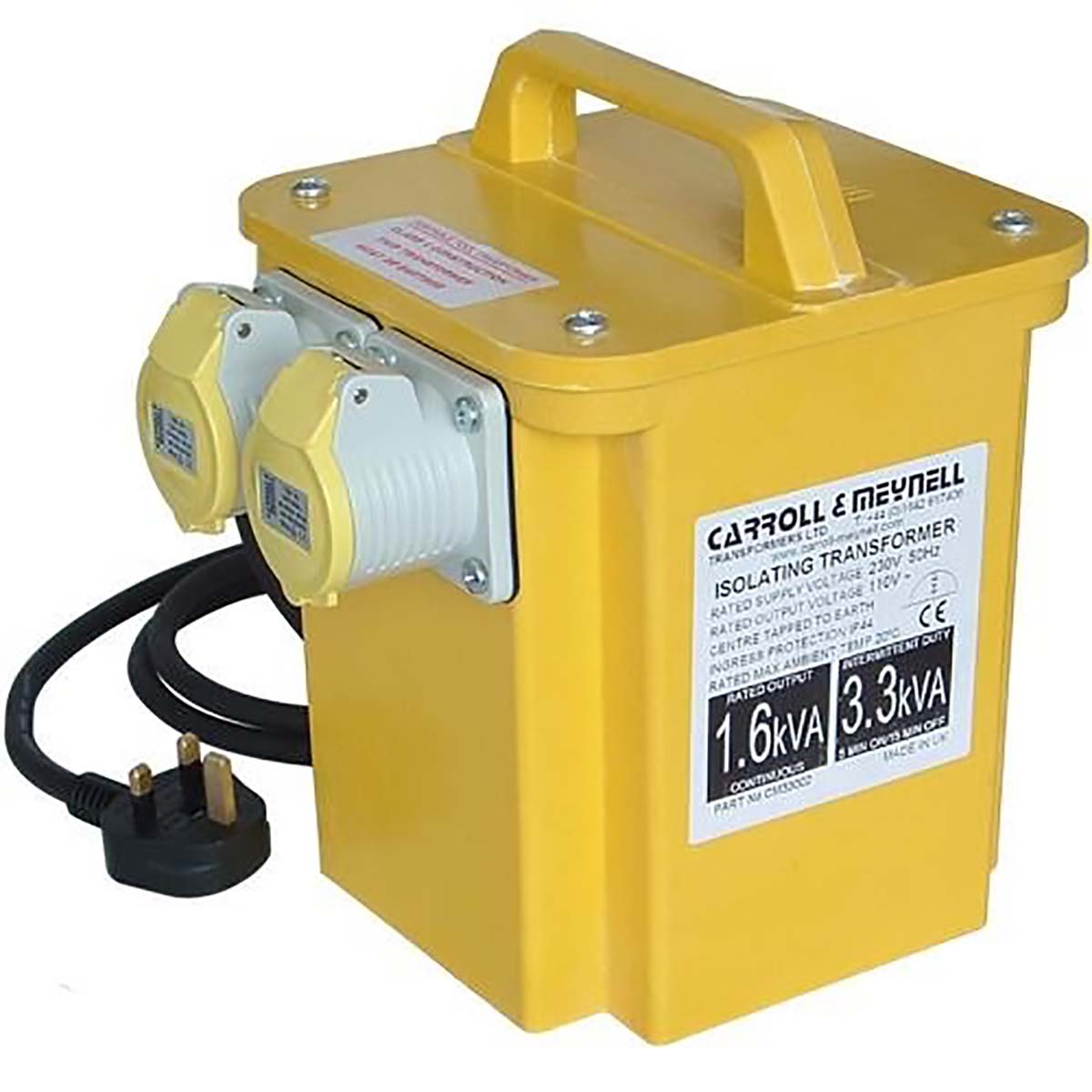 cm33002 Carroll & Meynell 1 Site Transformer 1.65 kVA, 230 V ac Primary, ±55 V ac Secondary, 10 A O/P