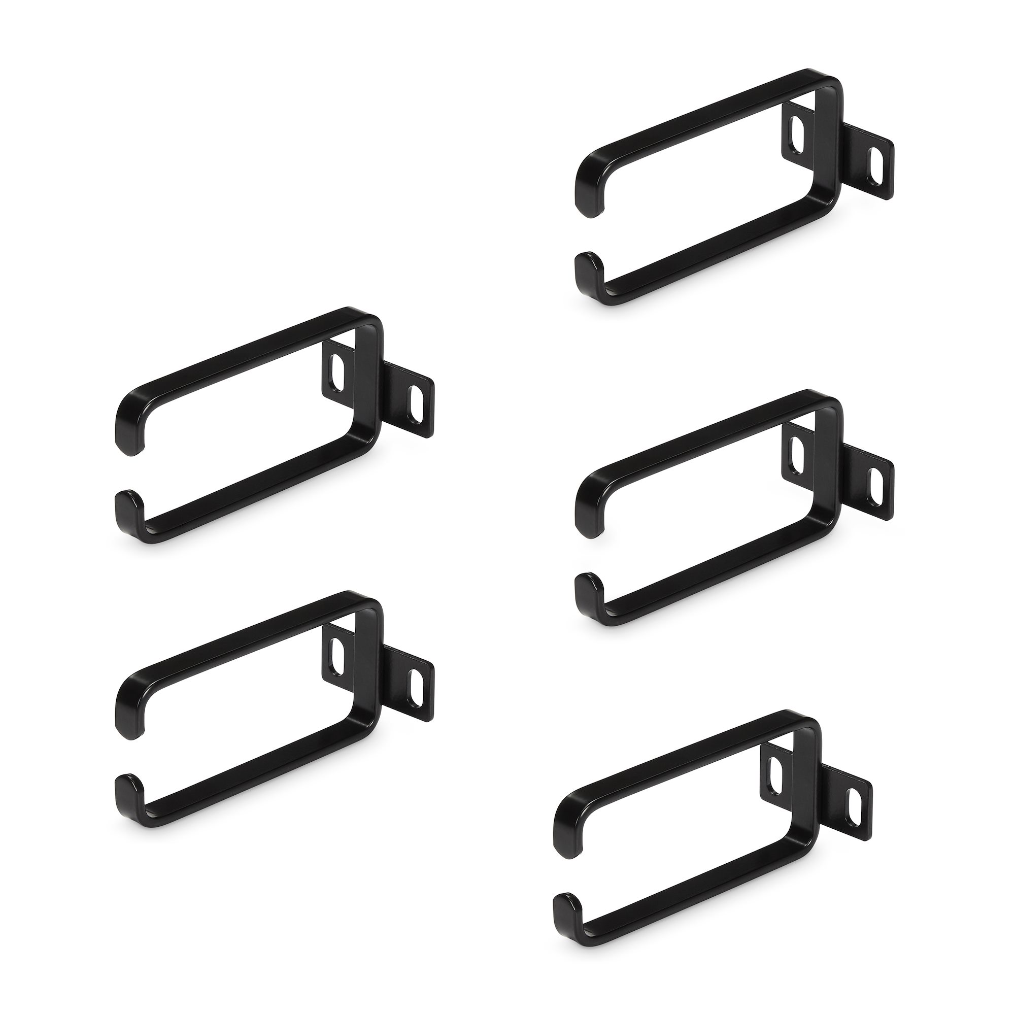 StarTech.com Steel Cable Management Ring Cable Management Accessory for Use with Network and Power Cables, 5 Rings 1.8