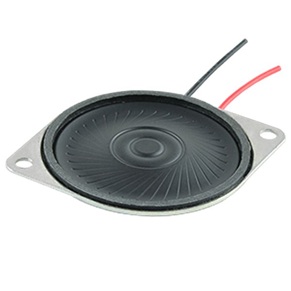Same Sky 4 Ω 2 W Miniature Speaker 40 mm Dia., 40 mm Lead Length 5 mm, 40mm