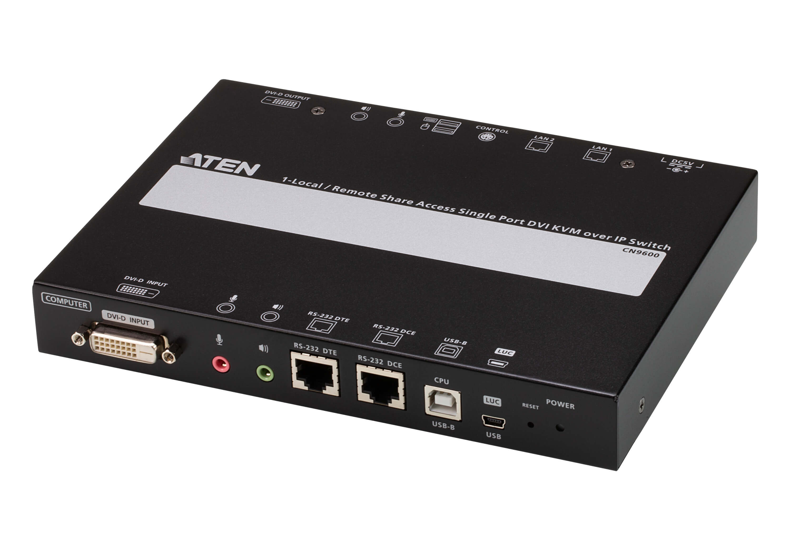 Aten 1 Port 1 Displays USB DVI-D KVM Switch 3.5mm Audio Jack Female 1920 x 1200 pixel Maximum Resolution