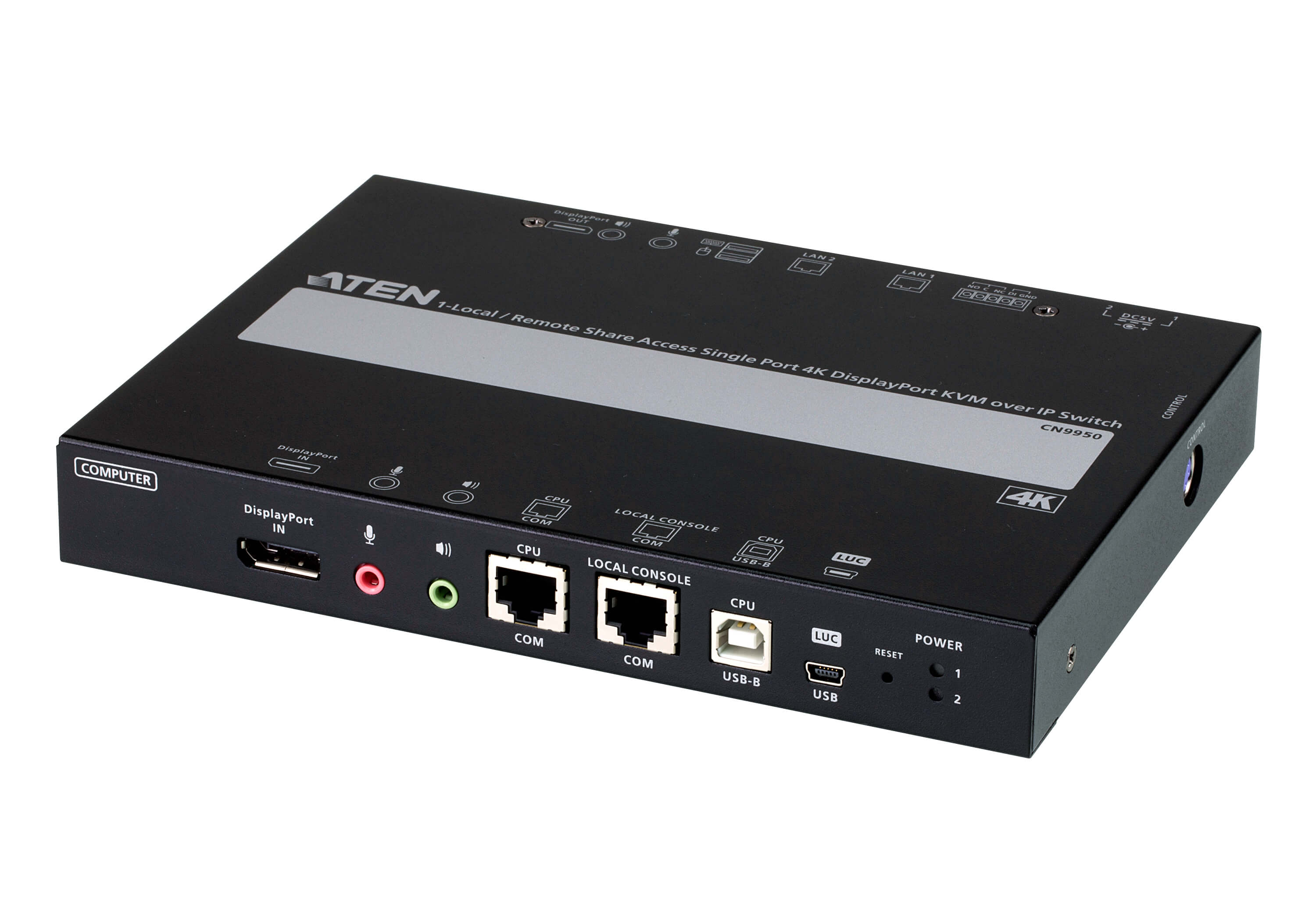Aten 1 Port 1 Displays USB DisplayPort KVM Switch 3.5mm Audio Jack Female 4096 x 2160 pixel Maximum Resolution
