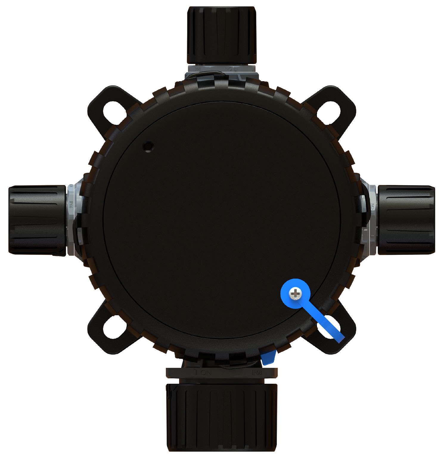 Flexicon Connection Box Black, Conduit Box, 110 mm Nominal Size, 110 mm, Polyamide 6, Black IP67  rating