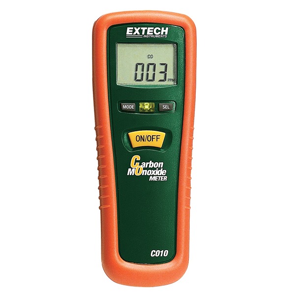 Extech CO10 Gas Detector Gas Monitor for Carbon Monoxide Detection Audible Alarm, CE