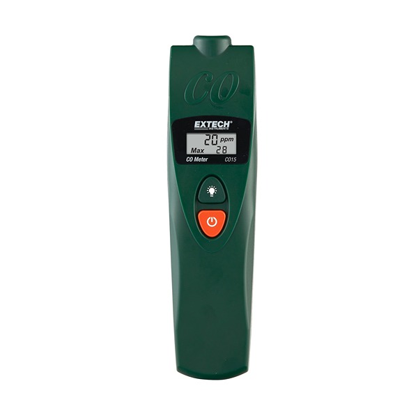 Extech CO15 Portable Gas Monitor for Carbon Monoxide Detection Audible Alarm, CE