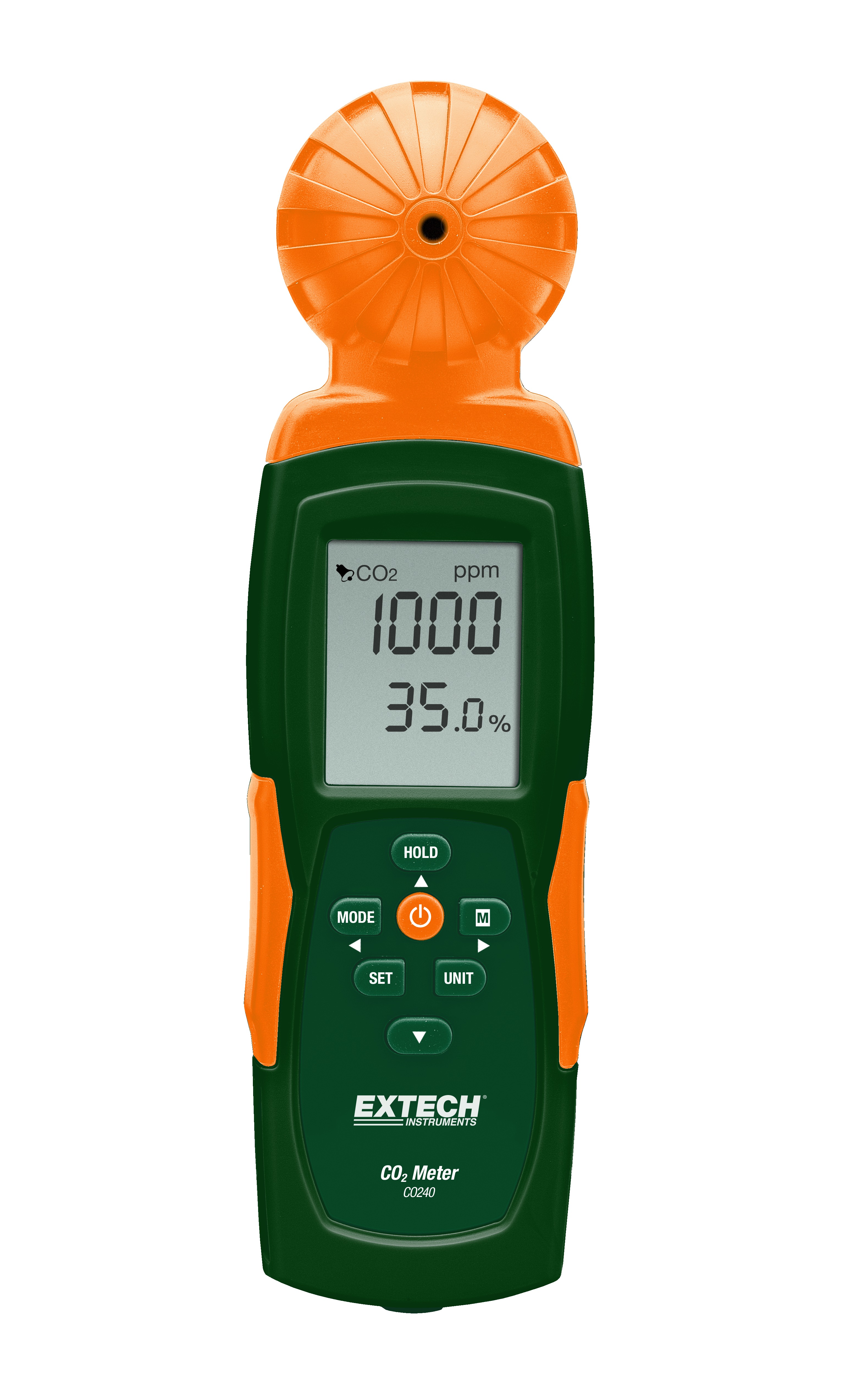 Extech CO240 Data Logging Air Quality Meter 50 °C, 50 °C Max, 90 %RH Max, Battery-Powered