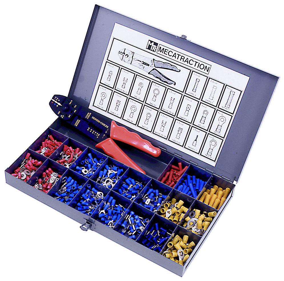 MECATRACTION Crimp Terminal Metal Electrician Box Crimp Terminal Kit