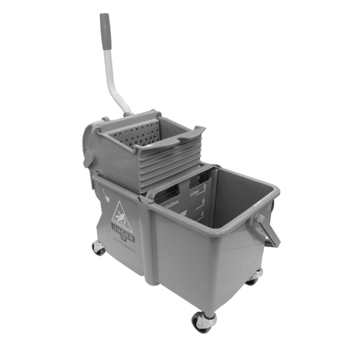 Unger 30L Polypropylene Grey Mop Bucket with Handle
