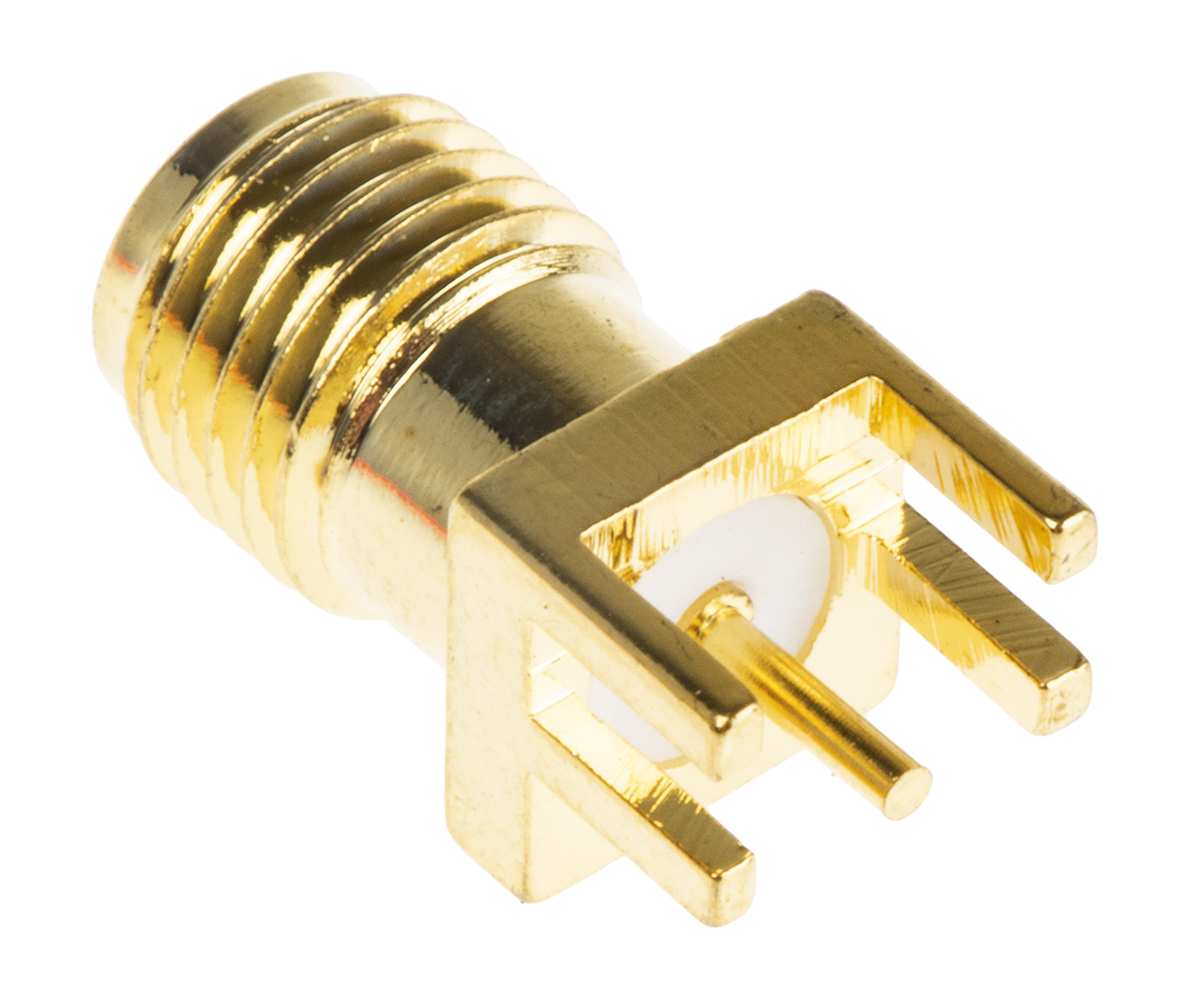 RF Solutions CON Series Edge Female SMA, 50 Ω, Straight Body Solder
