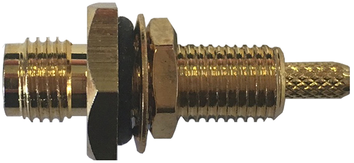 RF Solutions CON Series Panel Mount Female SMA, 50 Ω, Straight Body Crimp