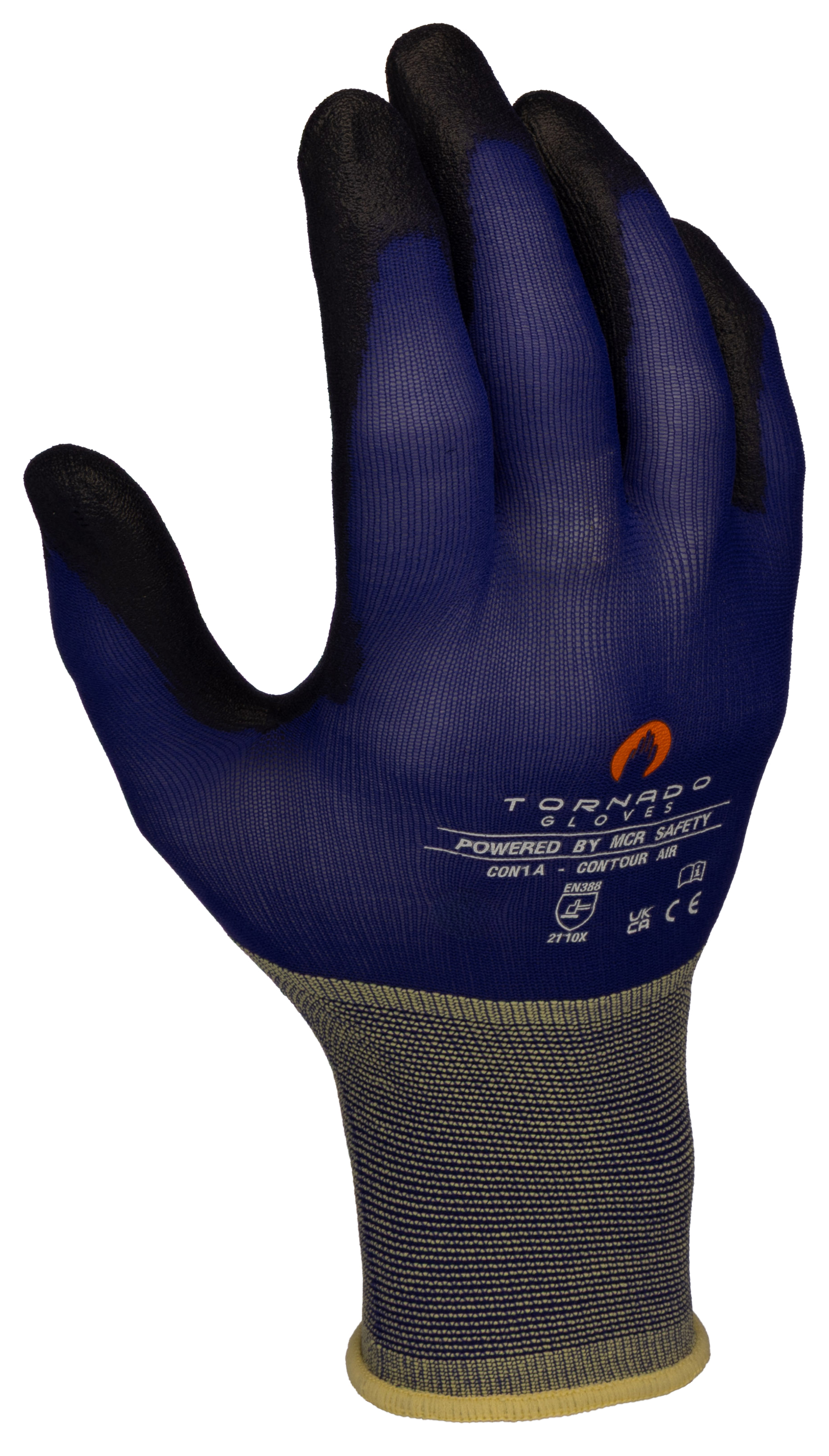 Tornado Blue Nylon Work Glove