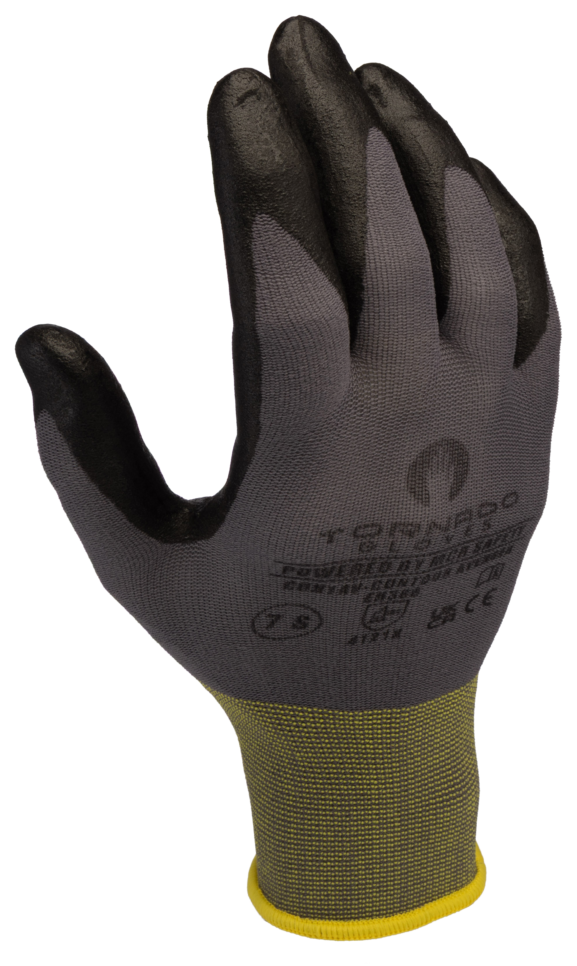 Tornado Contour Avenger Black, Grey Nylon Puncture & Tear Resistant Gloves, Size 7, Polymer Coating